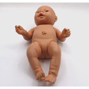 Unmarked Realistic Vinyl Baby Doll 1990s 18" Made in China No Hair‎ Girl